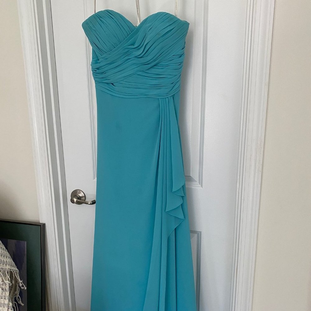 Bill Levkoff Bridesmaids Dress Style 773 Size 6 Glacier